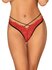 Mettia Sexy Kanten String - Zwart/Rood_